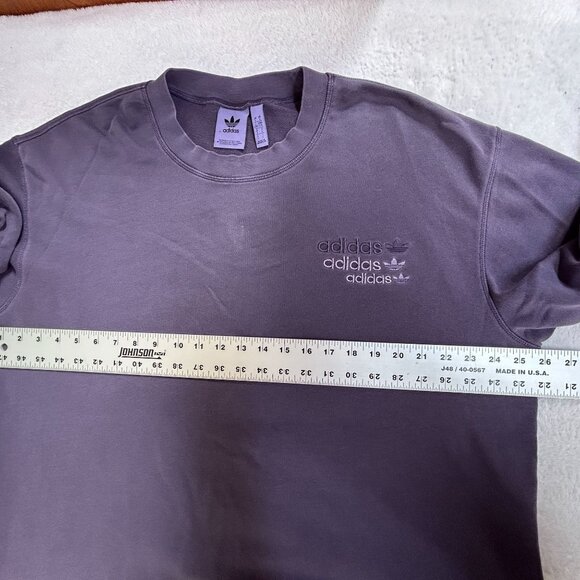 Adidas Overdyed Crewneck Sweatshirt Trace Purple Mens Large Pullover Long Sleeve - Picture 7 of 8